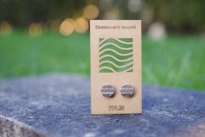 Boucle d'oreille SKATEBOARD recyclé & argent 925 - 7PLIS