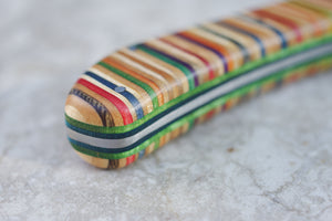 Couteau damas & skateboard recyclé