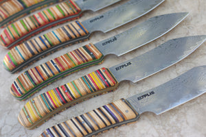 Couteau damas & skateboard recyclé
