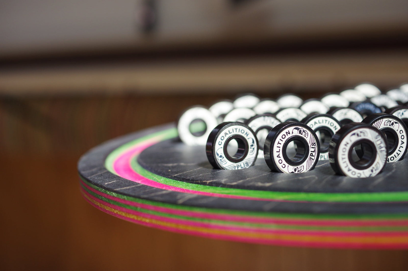 Solitaire 7PLIS skateboard recyclé noir vert ou bleu - 7PLIS