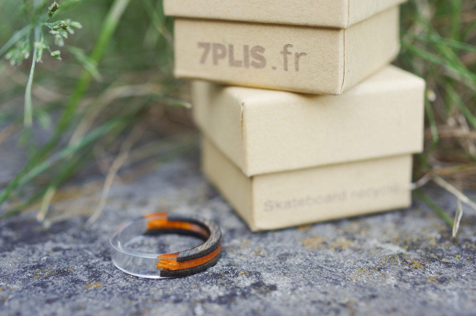 Bague résine & skateboard recyclé 7PLIS - 7PLIS