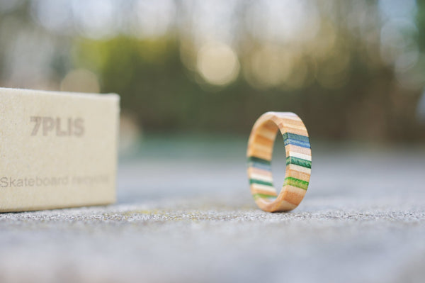 Bague skateboard recyclé 7PLIS multicolor - Main Image