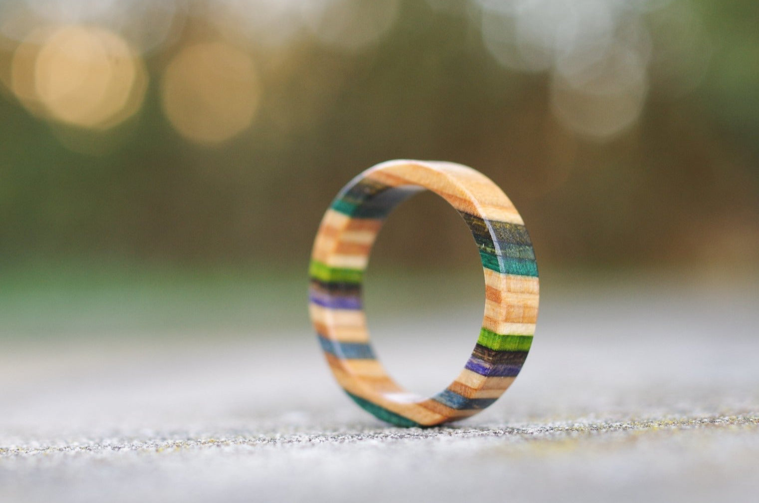 Bague skateboard recyclé 7PLIS multicolor - 7PLIS