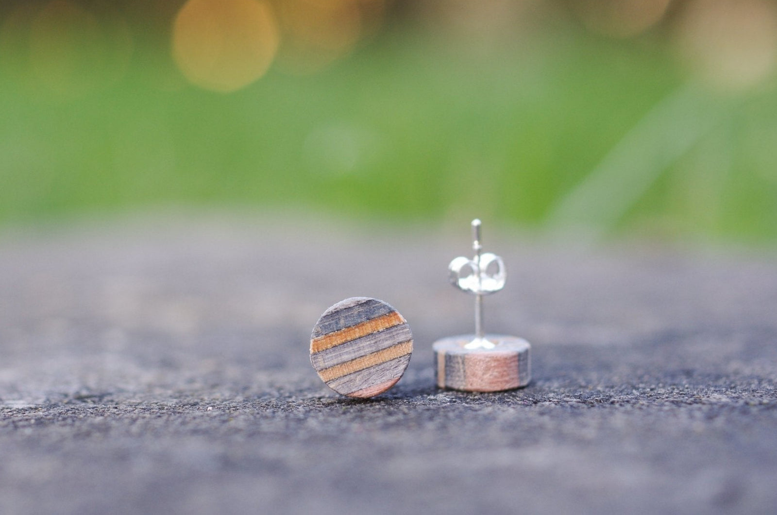 Boucle d'oreille SKATEBOARD recyclé & argent 925 - 7PLIS