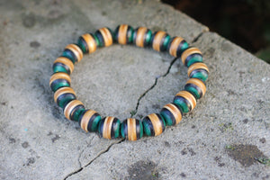 Bracelet perles SKATEBOARD recyclé - 7PLIS