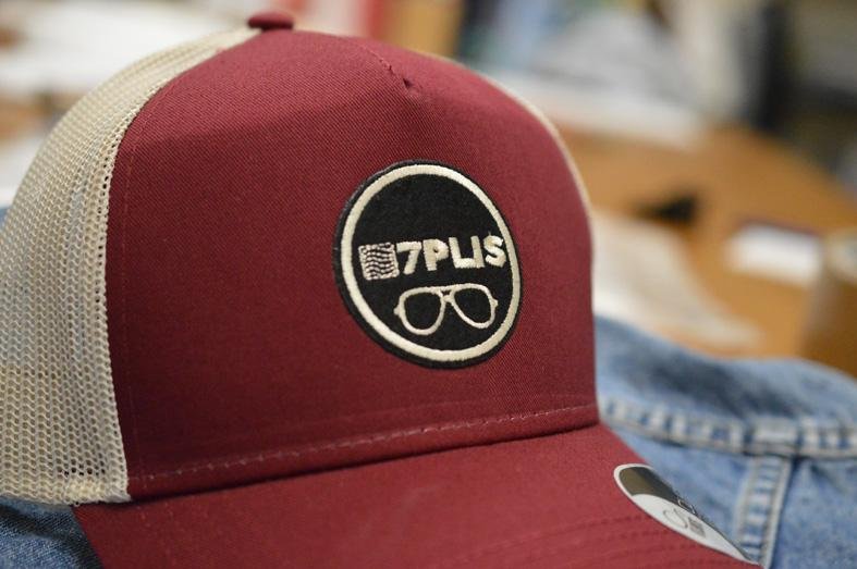 Casquette 7PLIS bordeaux et crème - 7PLIS