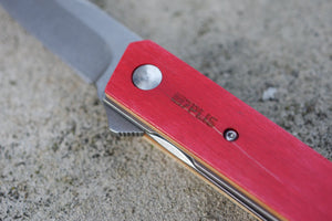 Couteau 7PLIS skateboard recyclé blanc rouge et bleu - 7PLIS