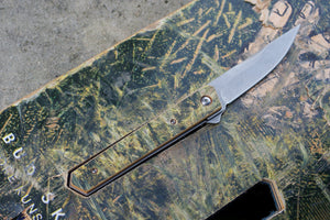 Couteau 7PLIS skateboard recyclé kaki - 7PLIS