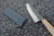 Couteau japonais CHEF bleu orange et bois - 7PLIS