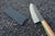 Couteau japonais CHEF bleu rose jaune et bois - 7PLIS
