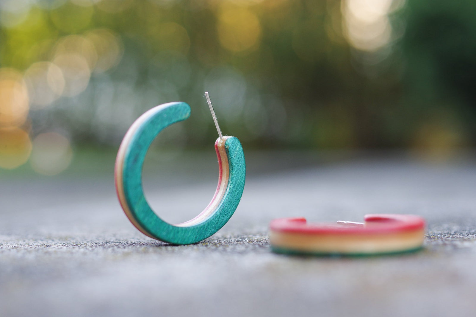 Créoles SKATEBOARD recyclé & argent 925 - 7PLIS