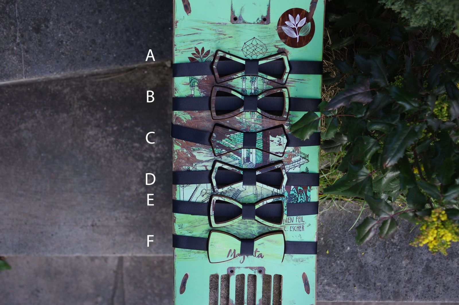 Noeud papillon 7PLIS brun vert d’eau - 7PLIS