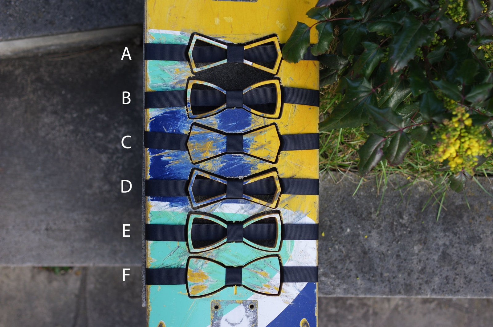 Noeud papillon 7PLIS jaune bleu - 7PLIS