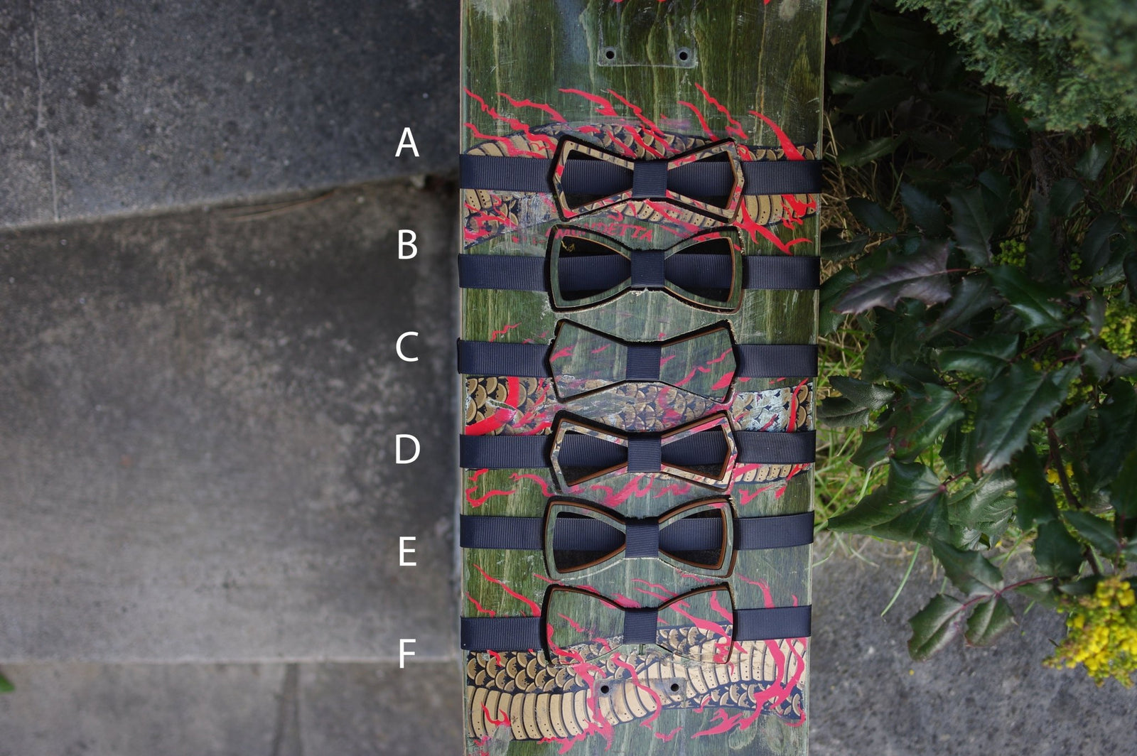 Noeud papillon 7PLIS vert kaki rouge - 7PLIS