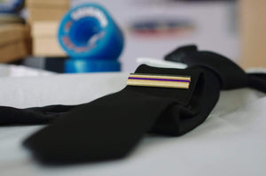 Pince à cravate skateboard recyclé bois - 7PLIS