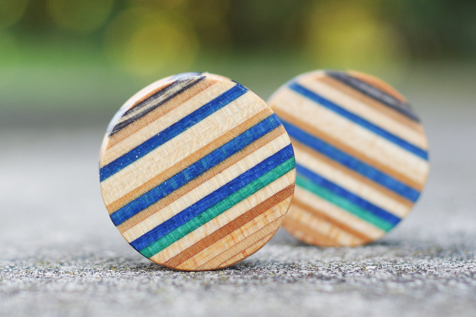 Plug SKATEBOARD recyclé bleu bois - 7PLIS