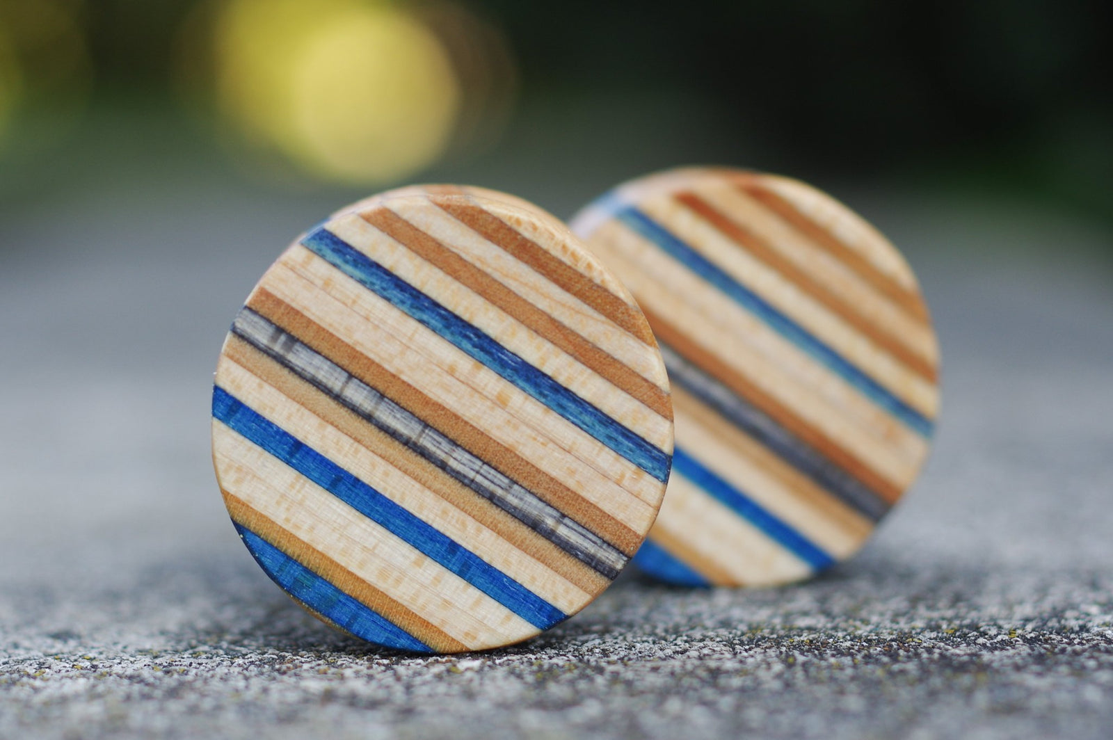 Plug SKATEBOARD recyclé bleu noir bois - 7PLIS