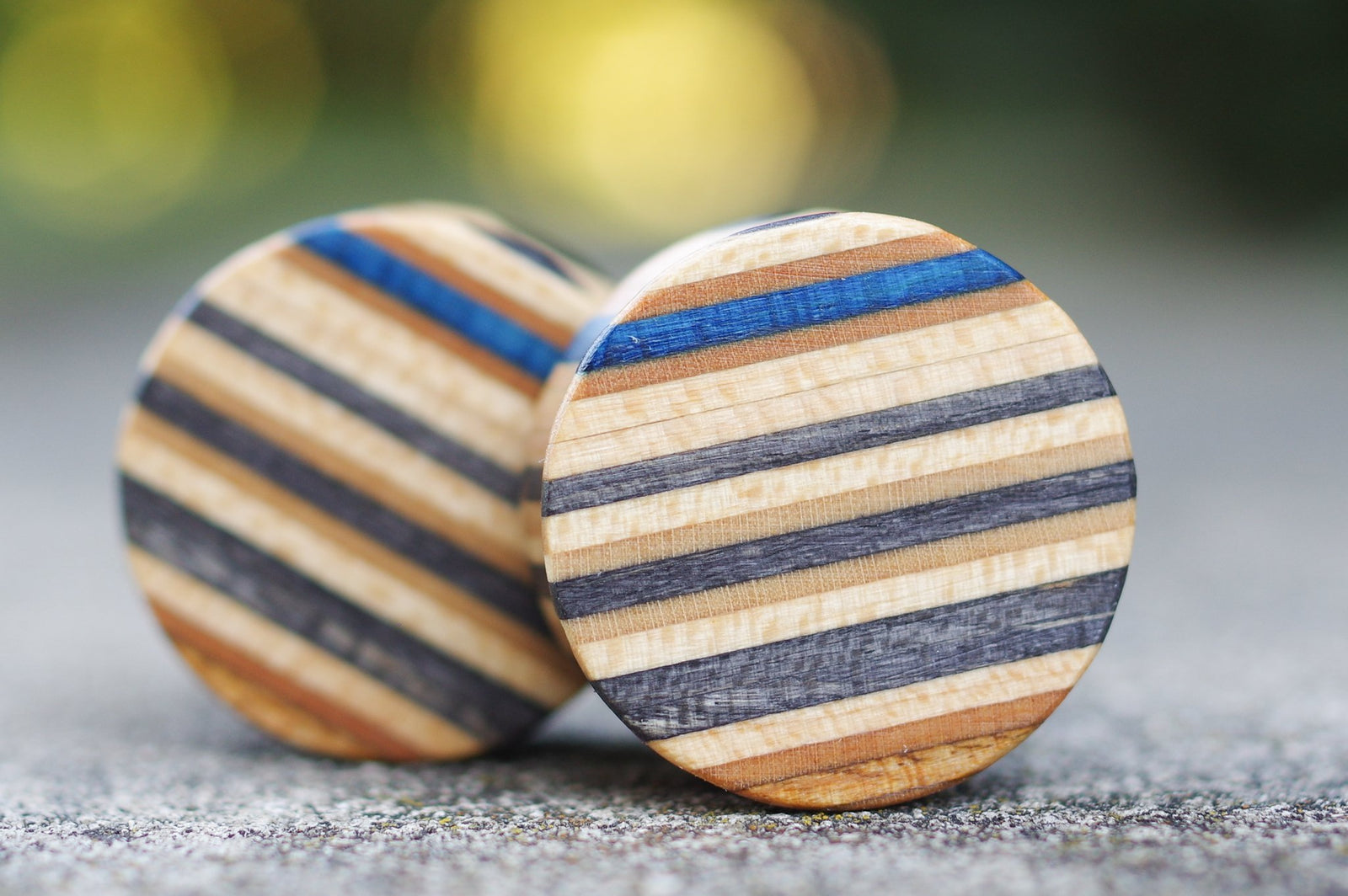 Plug SKATEBOARD recyclé bleu noir bois - 7PLIS