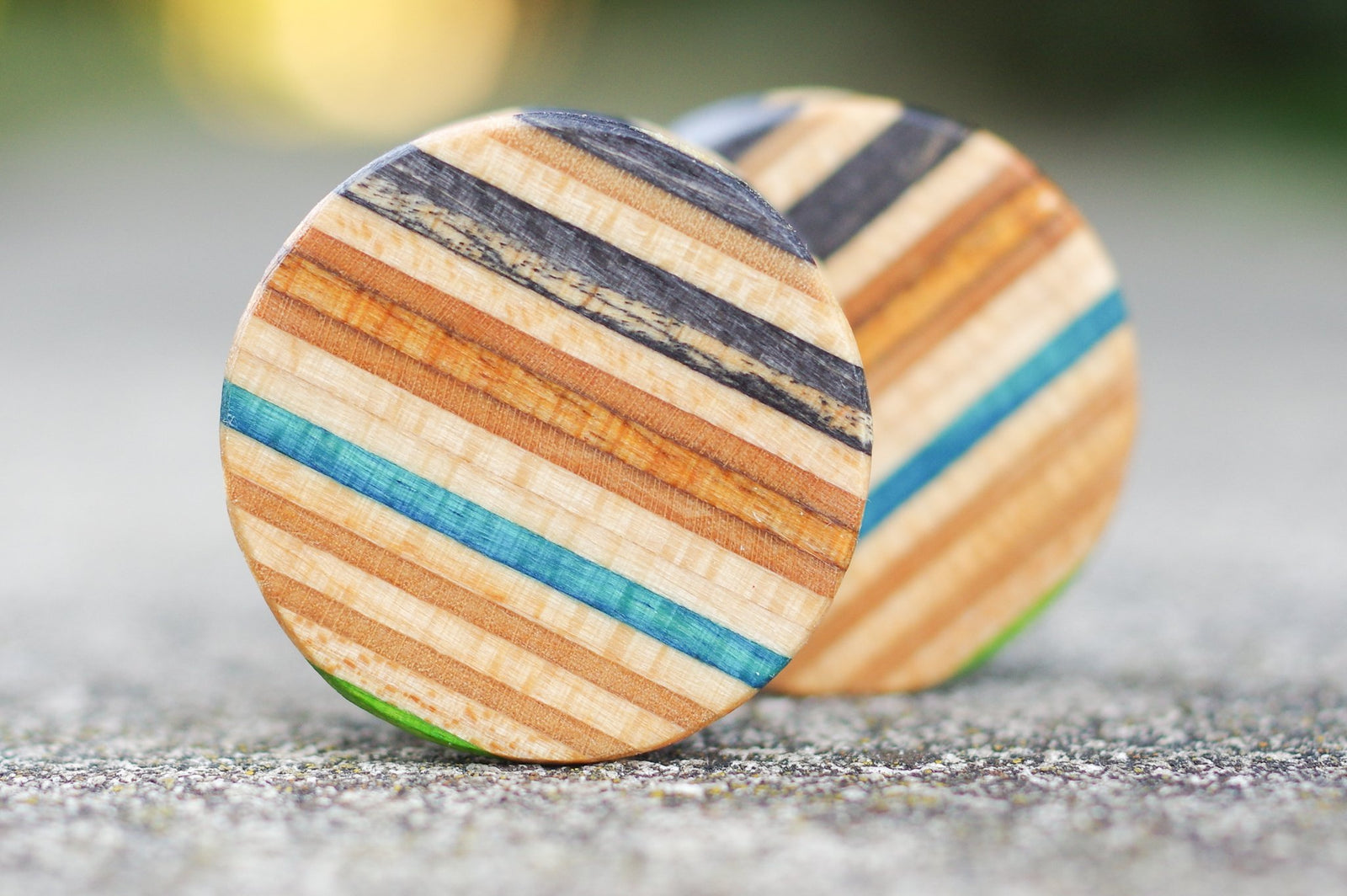 Plug SKATEBOARD recyclé bleu turquoise brun bois - 7PLIS