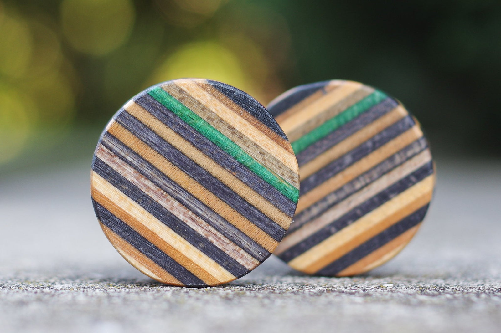 Plug SKATEBOARD recyclé turquoise noir bois - 7PLIS