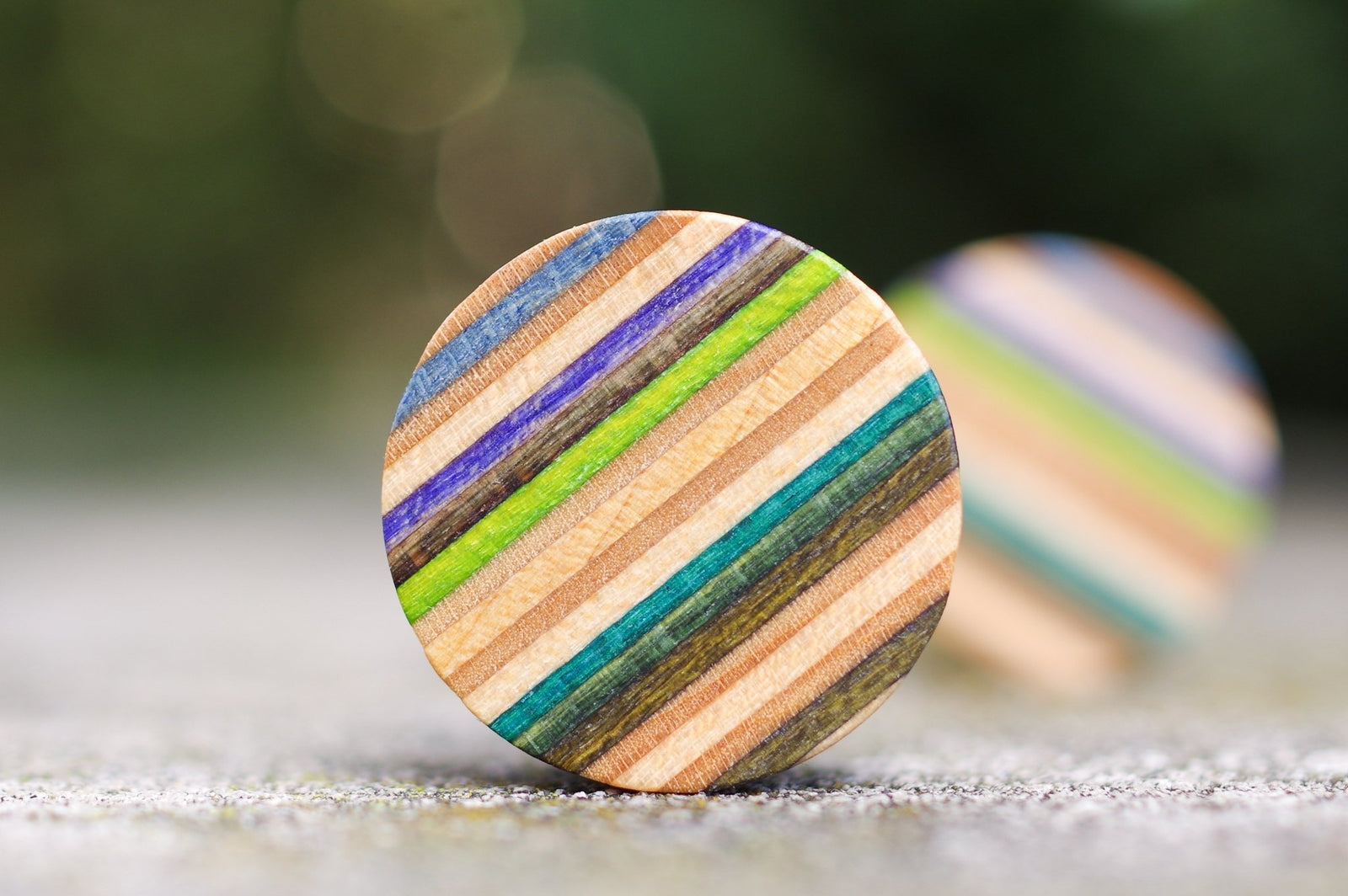 Plug SKATEBOARD recyclé vert bleu brun bois - 7PLIS