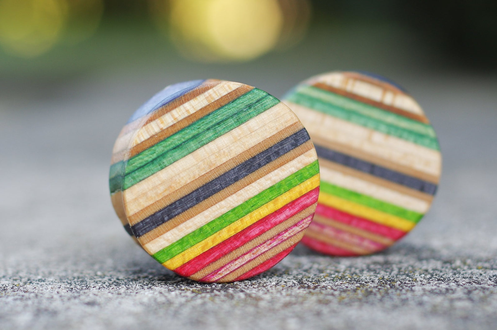 Plug SKATEBOARD recyclé vert jaune rouge noir - 7PLIS