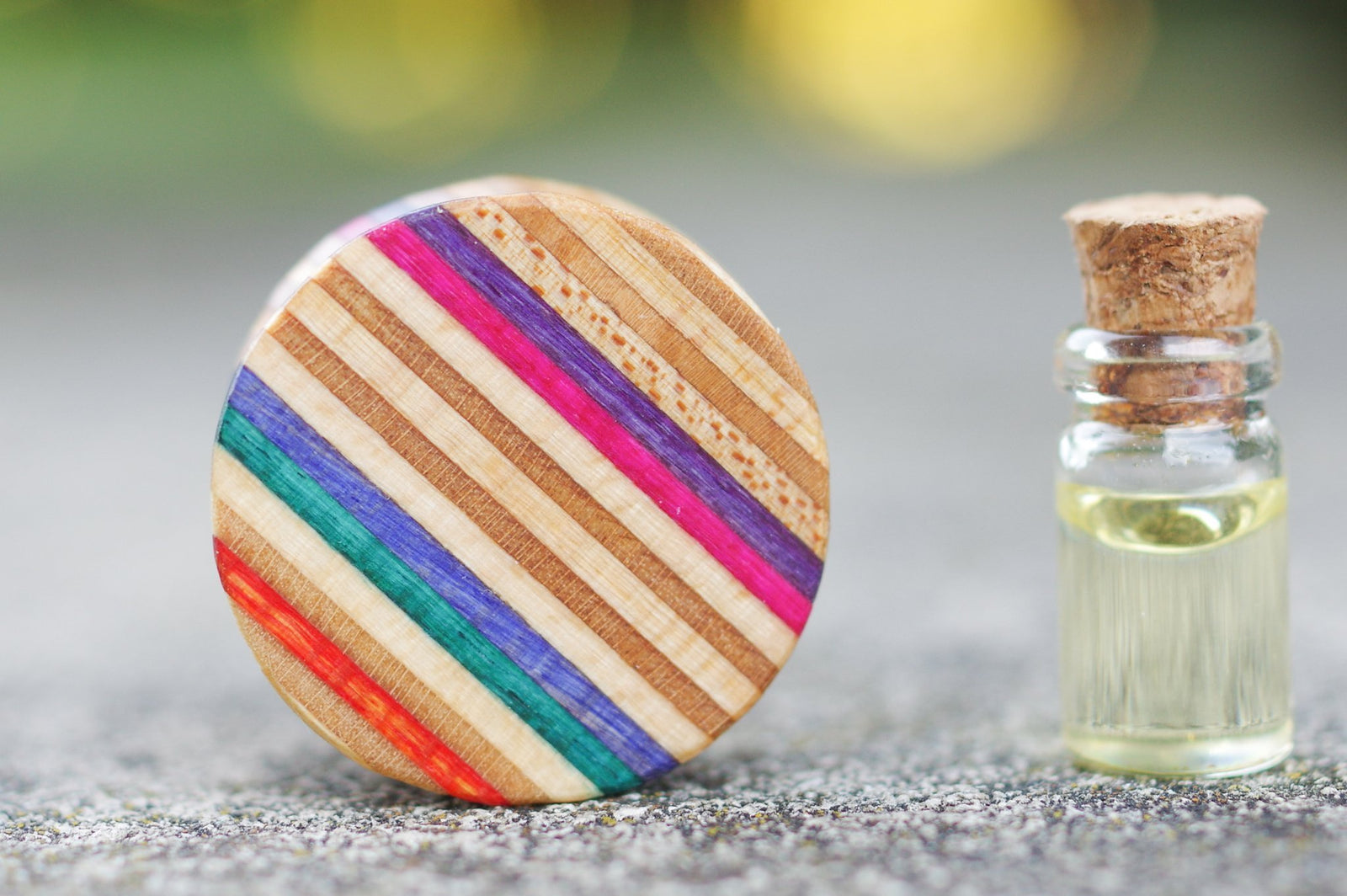 Plug SKATEBOARD recyclé violet rose bleu bois - 7PLIS